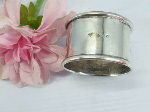 Solid silver hallmarked napkin ring