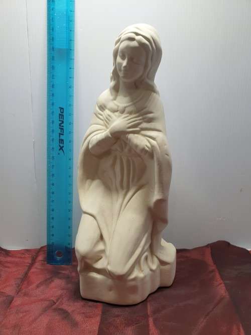 Virgin mary bisque figurine