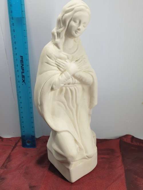 Virgin mary bisque figurine