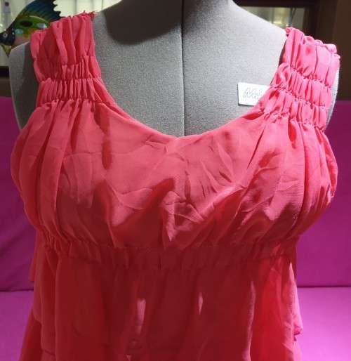 Pretty Orange Ruffled Mini-dress Size S