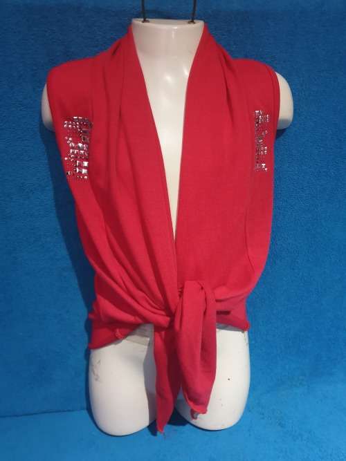 AS NEW!! Pretty Girls Red Front-tie Top Age 8-9 Years