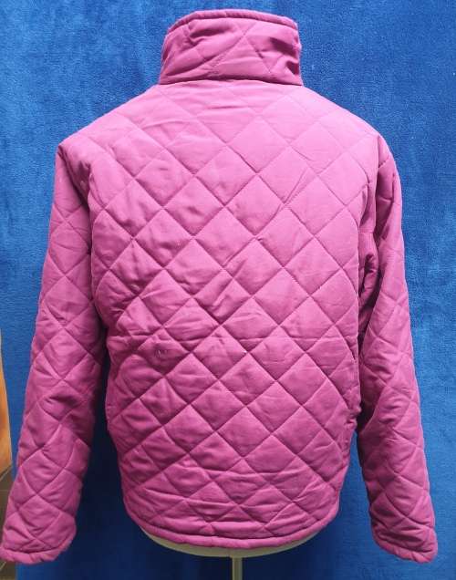Ladies Cerise-pink Puffy-Jacket Size 42 (Small white paint-mark on one shoulder)