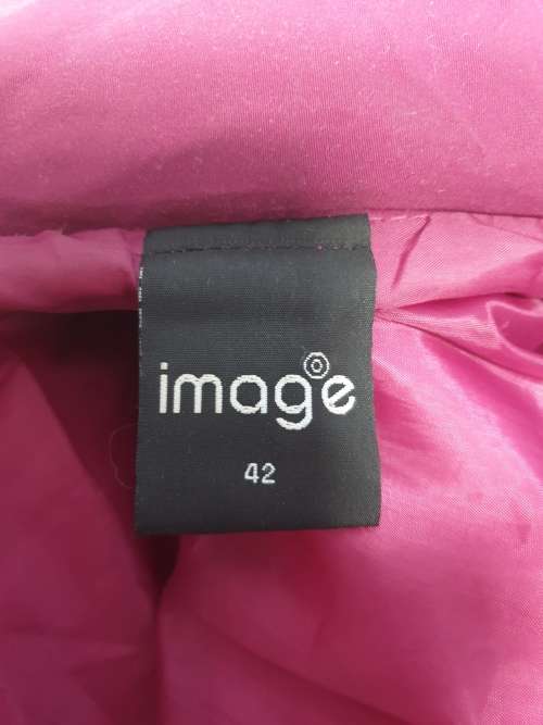 Ladies Cerise-pink Puffy-Jacket Size 42 (Small white paint-mark on one shoulder)