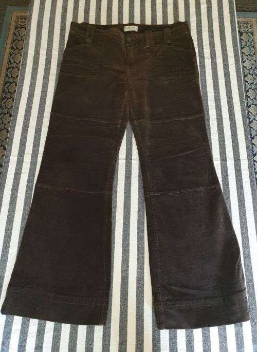 Ladies Brown "Instinct" Corduroy Wide-leg Pants Size 14