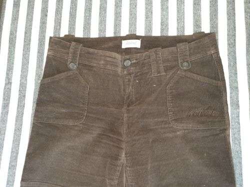 Ladies Brown "Instinct" Corduroy Wide-leg Pants Size 14
