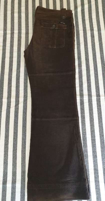 Ladies Brown "Instinct" Corduroy Wide-leg Pants Size 14
