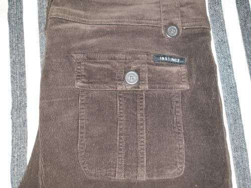 Ladies Brown "Instinct" Corduroy Wide-leg Pants Size 14