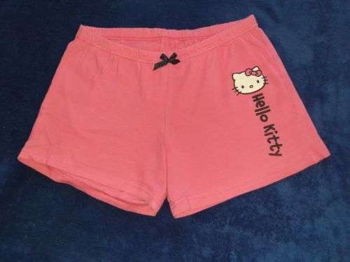 Girls "Hello Kitty" Pink Pajama Shorts Age 11-12