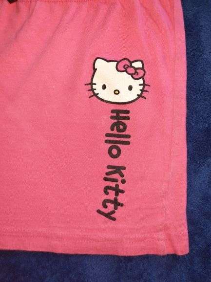 Girls "Hello Kitty" Pink Pajama Shorts Age 11-12