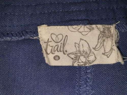 Ladies "Trail" Drawstring Blue Wide-leg Pants Size 38