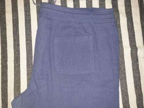 Ladies "Trail" Drawstring Blue Wide-leg Pants Size 38