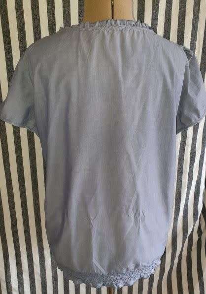 Ladies "Mosaic" Embroidered Grey Blouse Size 44