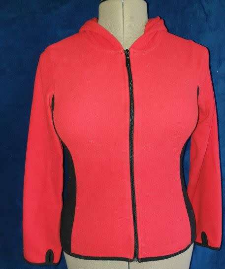 AS NEW!! Girls "Pink Angel" Red Tracksuit top with Hoodie and front zipper Age 12-13