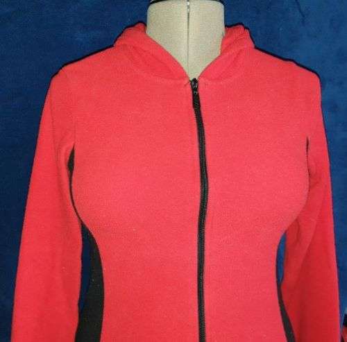 AS NEW!! Girls "Pink Angel" Red Tracksuit top with Hoodie and front zipper Age 12-13