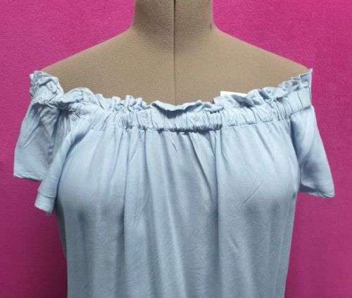 AS NEW!! Ladies "Oakridge" Light-blue Off-shoulder Blouse Size XXL