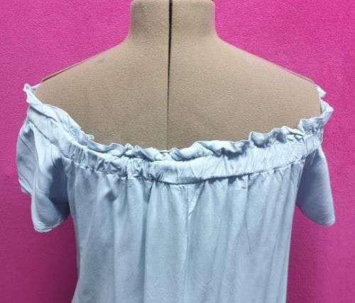 AS NEW!! Ladies "Oakridge" Light-blue Off-shoulder Blouse Size XXL