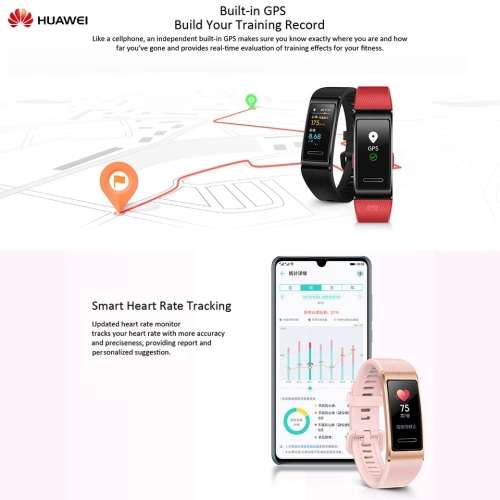 Huawei Band 4 Pro Smart Wristband Heart Rate Watch Face Store Blood Oxygen NFC GPS