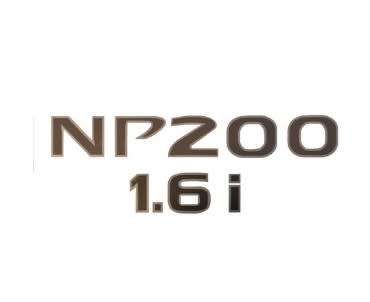 Np 200 1.6i tailgate sticker set in Charcoal