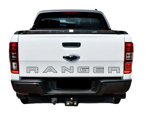 Tailgate Sticker Compatible with Ford Ranger Silver and Black