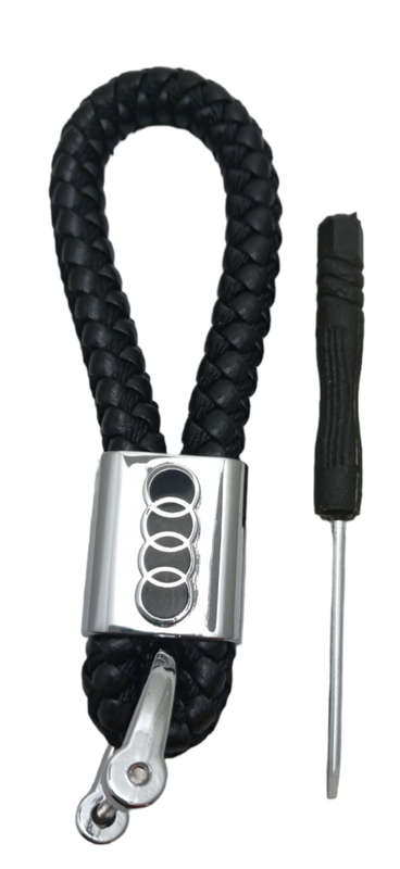 Audi styling set: Metal fender decals, metal keychain and Quattro stickers