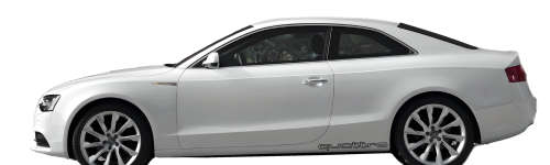 Audi styling set: Metal fender decals, metal keychain and Quattro stickers