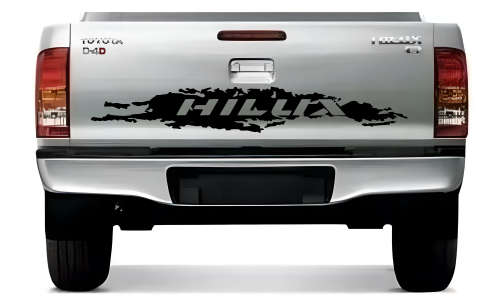 Toyota D4D styling set: Metal decal and Hilux tailgate stickers.