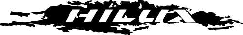 Toyota D4D styling set: Metal decal and Hilux tailgate stickers.