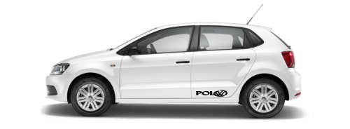 VW Polo styling set: Metal decal and Polo stickers
