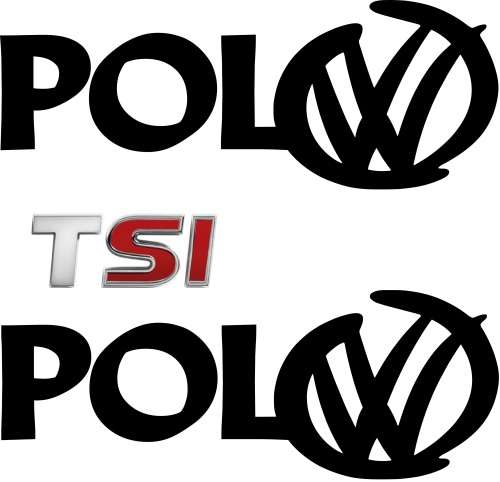 VW Polo styling set: Metal decal and Polo stickers