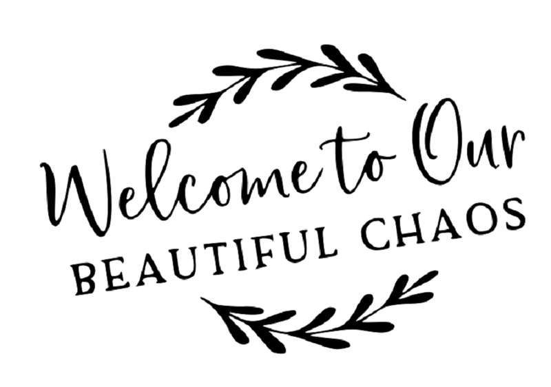 Black Vinyl Botanical Wall Art -Beautiful Chaos