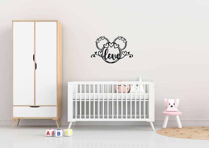 Black Vinyl Home Decor Wall Art - Mouse Girl