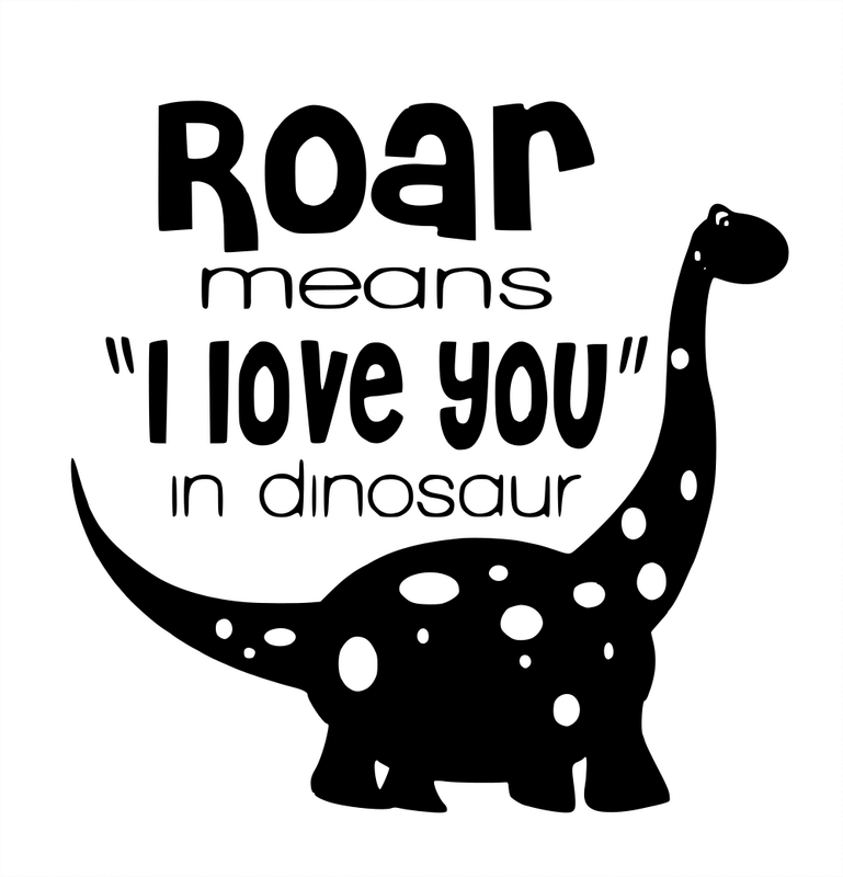 Black Vinyl Home Decor Wall Art - Dinosaur