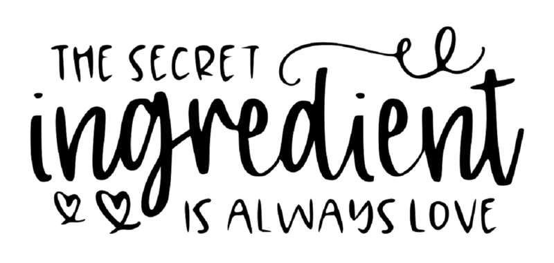 Black Vinyl Home Decor Wall Art - The Secret Ingredient