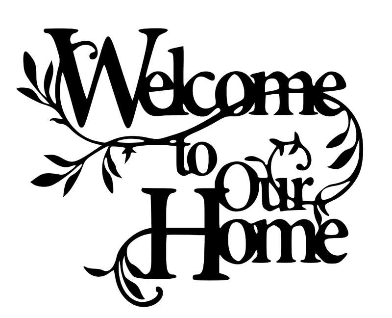 Black Vinyl Home Decor Wall Art - Welcome To Our Home
