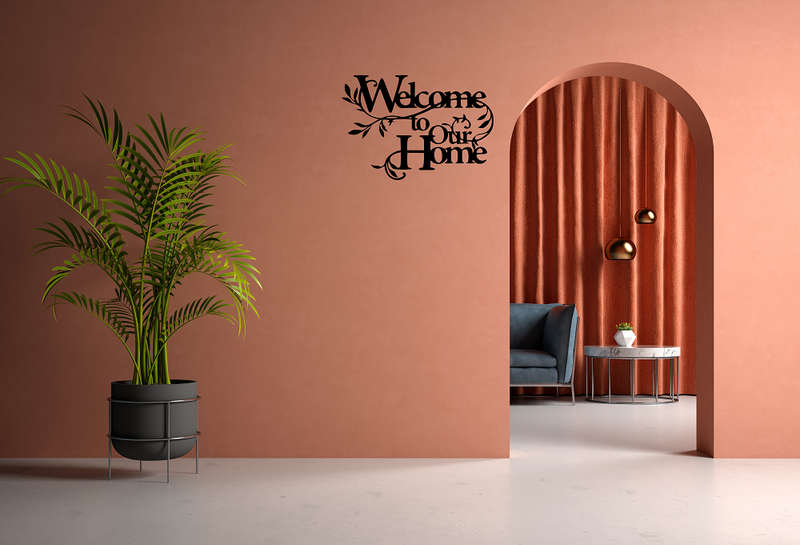 Black Vinyl Home Decor Wall Art - Welcome To Our Home