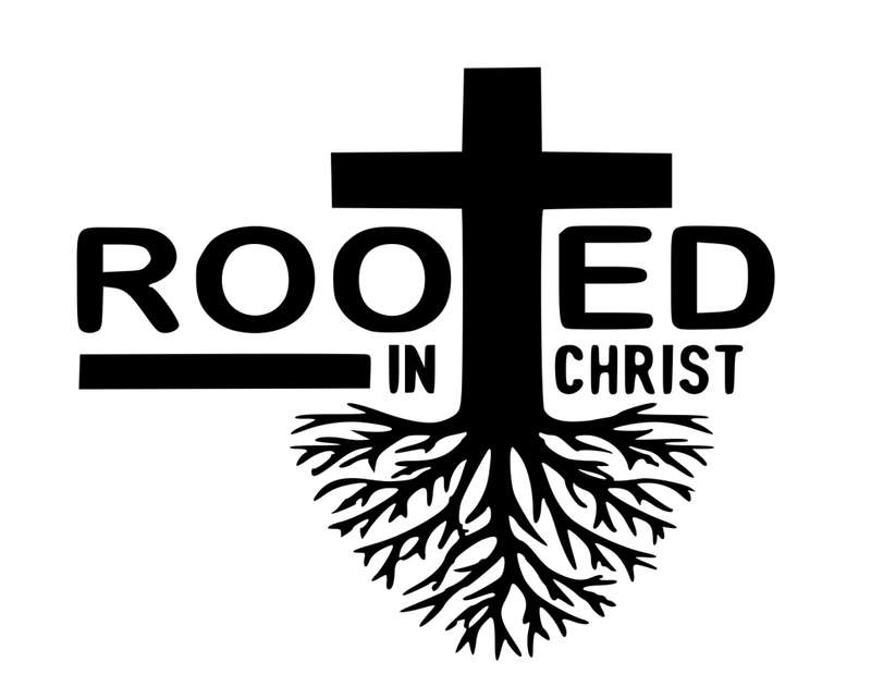 Vinyl Home Decor Wall Art - Rooted in Christ - Black