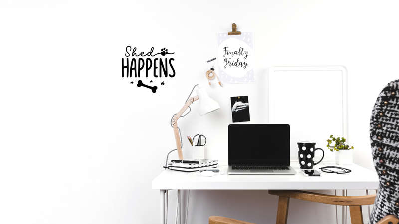Vinyl Home Decor Wall Art - Shed Happens - Black