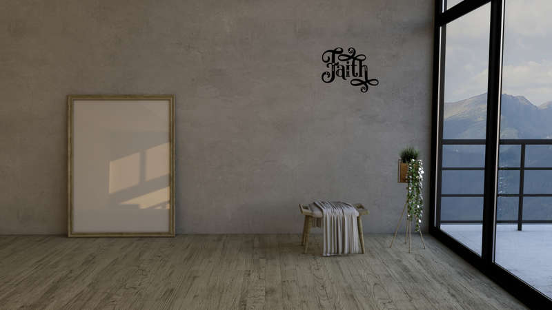 Faith Sticker Black Vinyl Religious Wall Art