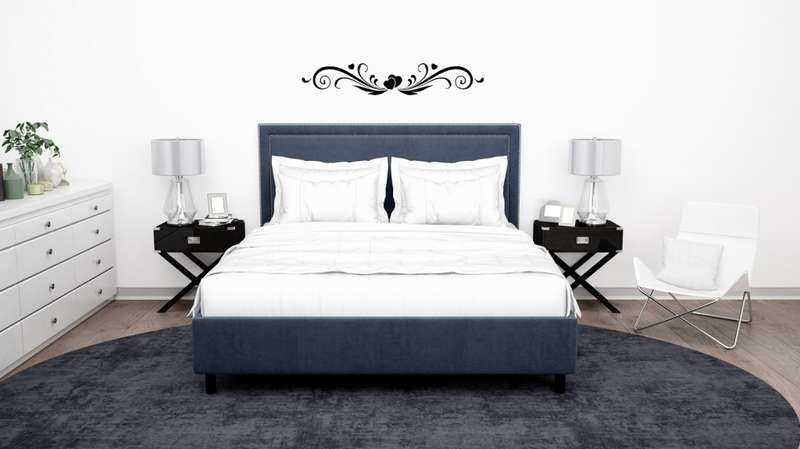 Heart Flourish Border Vinyl Wall Decor
