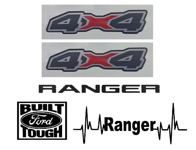 4x4 Loading Box Sticker Compatible with Ford Ranger with decorative sticker