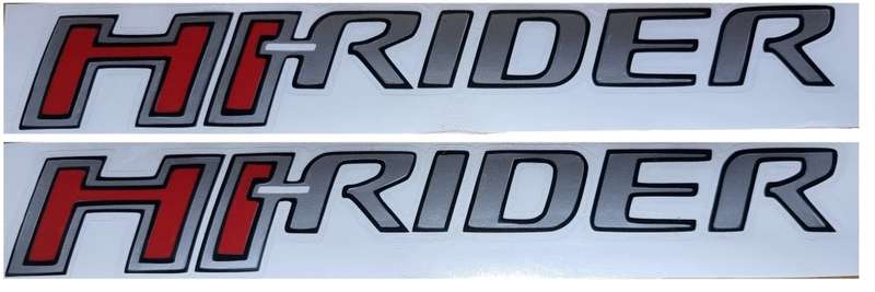 Hi-rider sticker set - silver