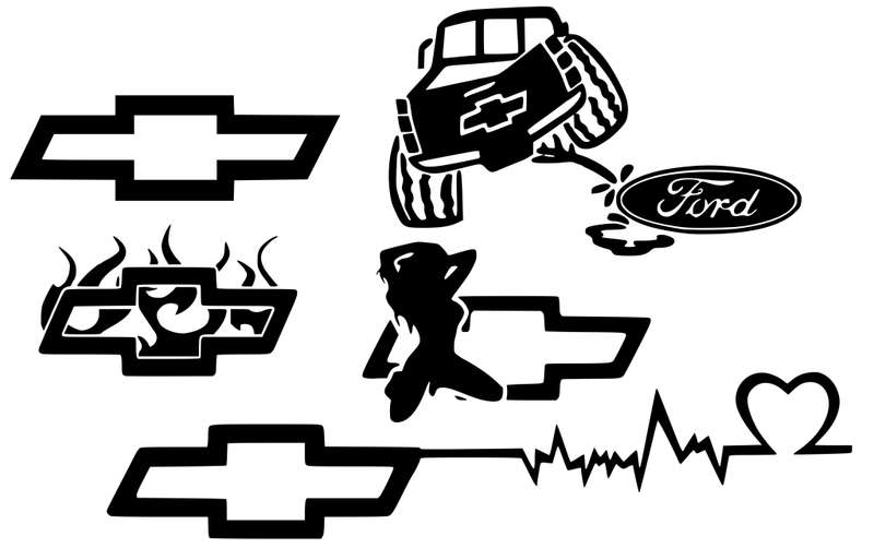 Decorative Sticker Mix Set - Chevrolet