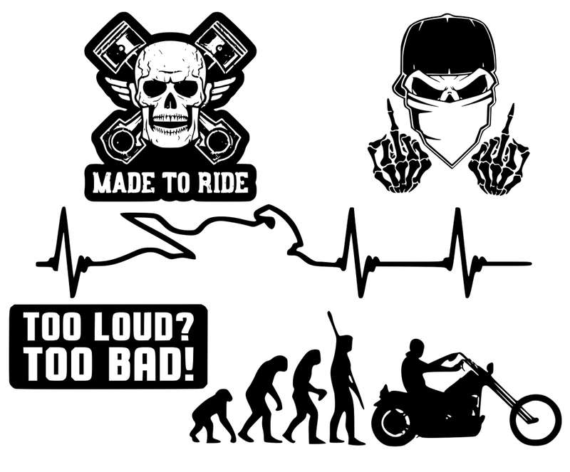 Decorative Sticker Mix Set -Motorcycle