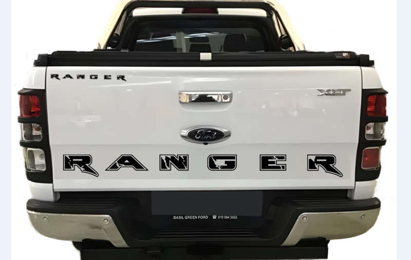 Decorative tailgate sticker set compatible with any Ford Ranger - Black
