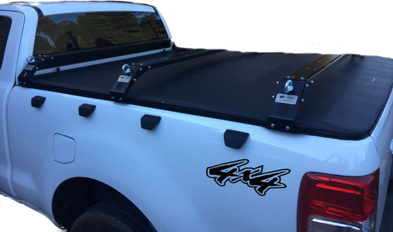 Decorative tailgate sticker set compatible with any Ford Ranger - Black