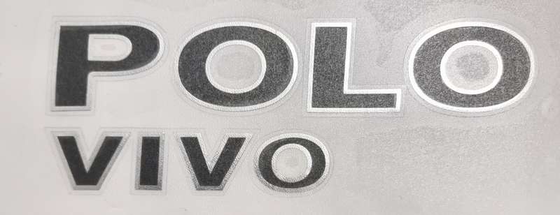 VW Polo Vivo - Compatible Tailgate Sticker - Black and Silver
