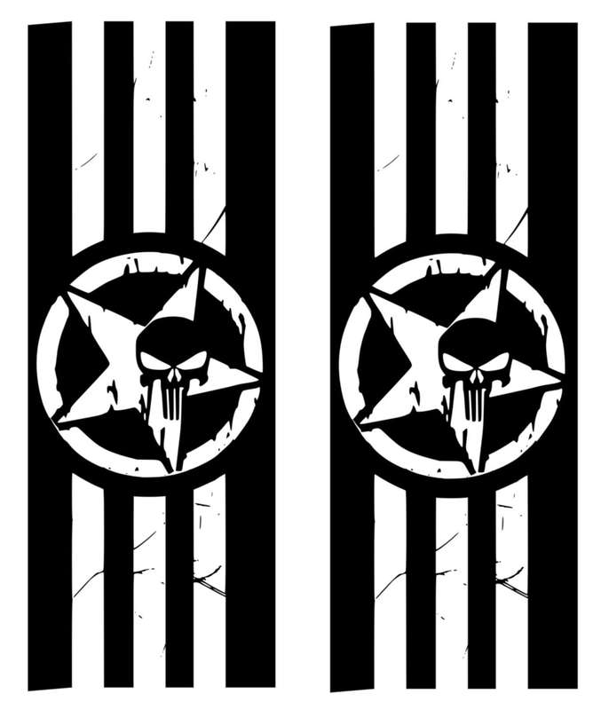 Punisher Stripe Sticker for Loading Box