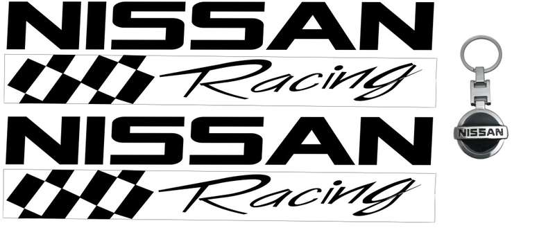 Nissan Styling: Metal Keychain with Nissan Racing Stickers