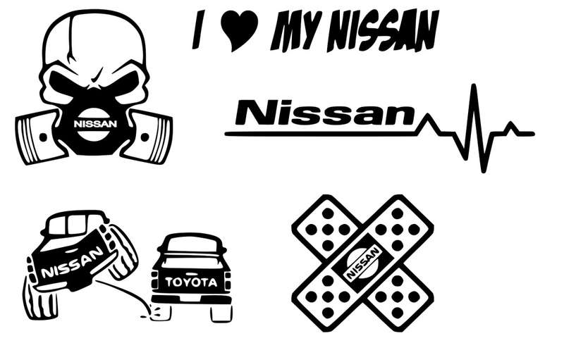 Decorative Sticker Mix Set - Nissan
