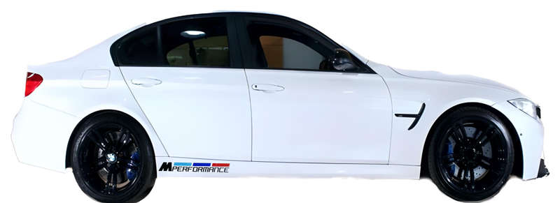 BMW styling: Metal keychain with x 4 M-Performace stickers